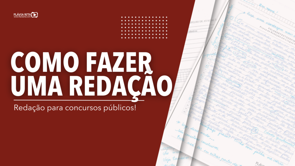 Como Fazer Uma Reda O Para Concurso P Blico Blog Fl Via Rita