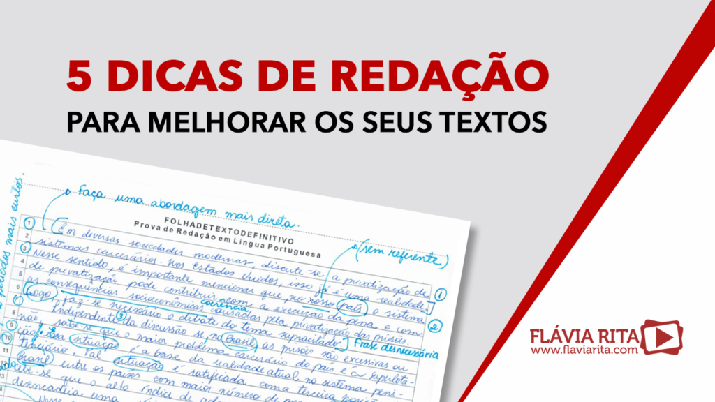 5 dicas de redação para melhorar os seus textos