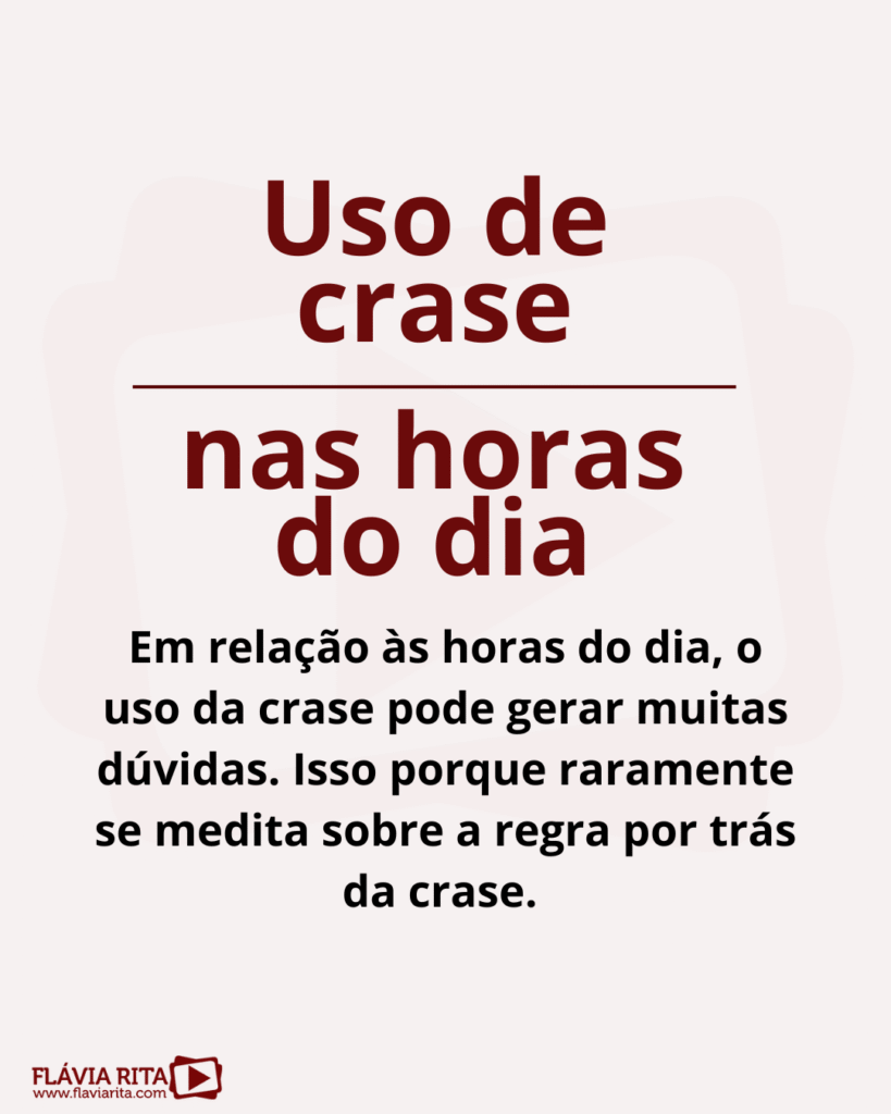 crase nas horas